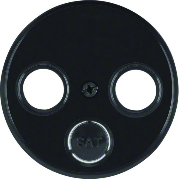Keskiölevy Hager R.1 ant. outlet TV+R(+SAT) black