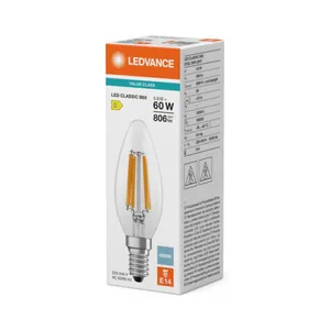Kynttilälamppu Ledvance Value Classic B - KYNTTILÄLAMPPU VALUE CLASSIC CLB 5,9W/865 806LM E14 CL