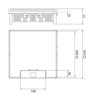 Lattiarasian kansi Hager Electraplan.VE-EE EKQ - LATTIAR. KAN ELECTRAPLAN.VE-EE EKQ122 RST 243X243 KL 15MM