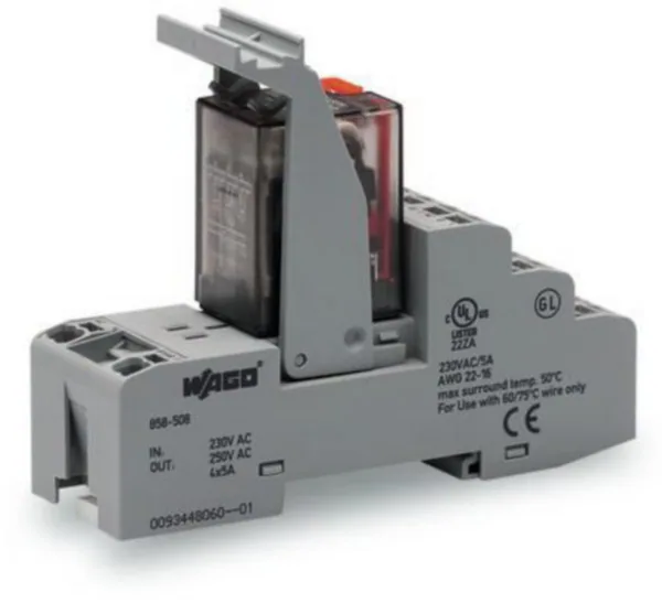 Relekanta Wago 4NO/4NC (4 x 5 A) 858-sarja, 858-508 RELEMODULI AC 230V