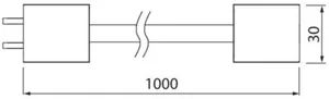 Sähköinen lisätarvike Airam Linear välijohto - SÄHKÖINEN LISÄTARVIKE LINEAR Välijohto 1000mm