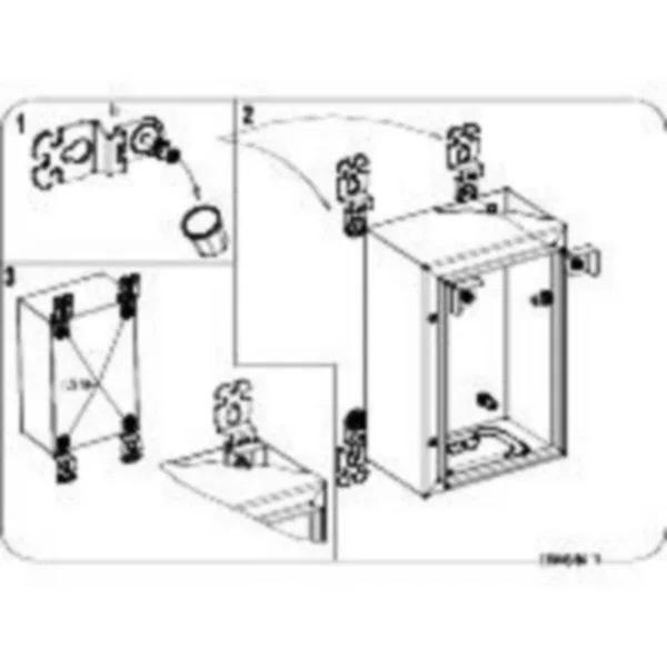 Seinäasennustarvike Schneider Electric Universal Enclosures SEINÄKIINN VAHVIKKEET 2KPL S3D