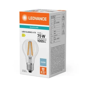 Vakiolamppu Ledvance Value Classic - VAKIOLAMPPU VALUE CLASSIC CLA 7,5W/865 1055LM E27 CL