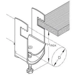Kaarikiinnike PUK lattakiskolle - KAARIKIINNIKE PUK K28U Ø24-28/HMAX=58MM FE