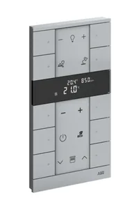 Huonetermostaatti ABB-free@home - HUONETERMOSTAATTI ABB FREEHOME 10-OS T CO2 RH VOC ALU