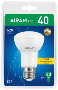 Kohdelamppu Airam Led OP R blisterpakkaus - KOHDELAMPPU AIRAM LED R63 827 600lm E27 110D OP