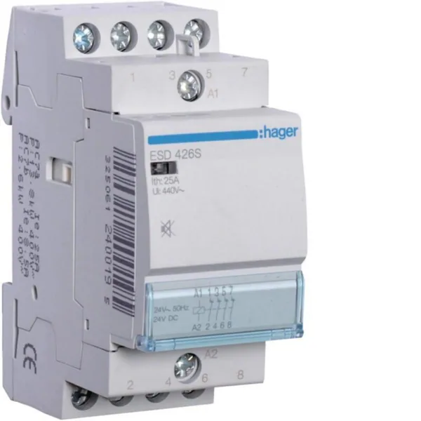Kontaktori Hager Hurinaton ESD426S 4A 25A K.24VAC HUR