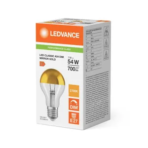 Vakiolamppu Ledvance Performance Classic Mirror - VAKIOLAMPPU LEDVANCE CLA 7W/827 700LM E27 DIM GLD
