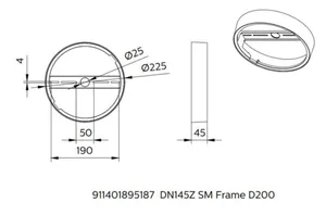 Mekaaninen lisätarvike Philips CoreLine - MEKAANINEN LISÄTARV CORELINE VALKOINEN KEHYS D200 MM