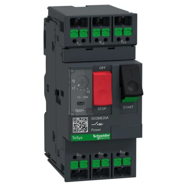 Moottorinsuojakatkaisija Schneider Electric TeSys 3P AC3 13-18A, SNAP-IN