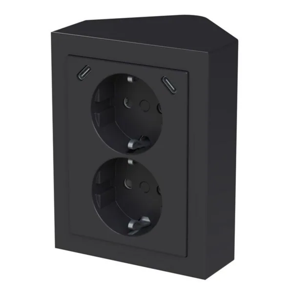 Pistorasia + USB ABB Impressivo 2-osainen 2S/16A/IP21 PPJ C+C ANT