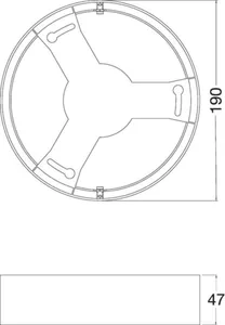 Alasvalo Ledvance Downlight Eco - ALASVALO LEDVANCE DL IP44 DN190 FRAME