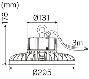 Syväsäteilijä Hide-a-lite Highlite - SYVÄSÄTEILIJÄ HIGHLITE IP65 15000LM 100W 840 60° DA2