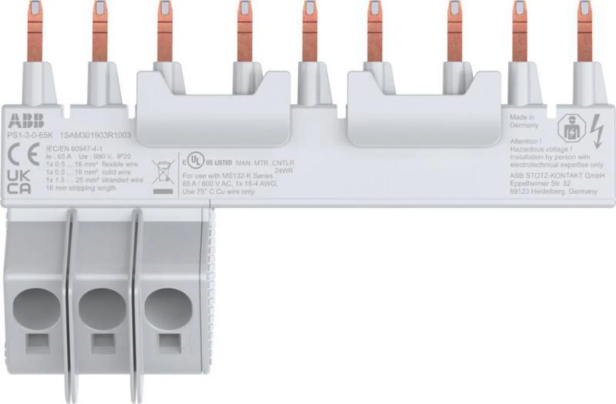 Virtakisko ABB MS116/132 65A, 3X