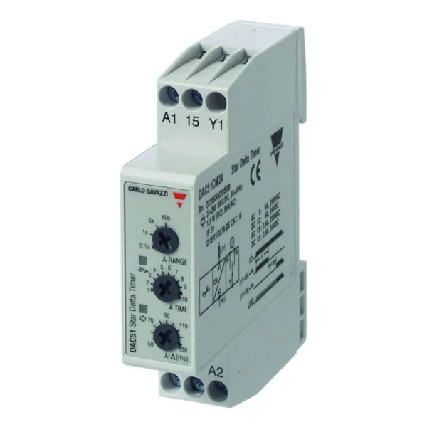 Aikarele Carlo Gavazzi TÄHTI/KOLMIO CG DAC51CM24 0.1S-600S 1VK/5A