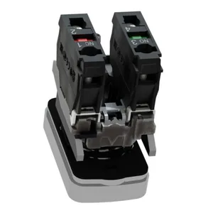 Kaksoiskytkin ja merkkivalo Schneider Electric Harmony XB4 - KAKSOISPAINIKEKALUSTE HARMONY XB4BW73731G5 JA MERKKIVALO