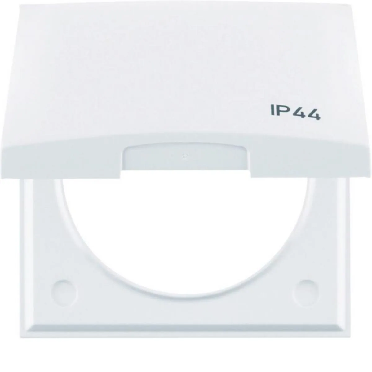 Peitelevy Hager Integro Flow 1f IP44 w. lid white – valkoinen