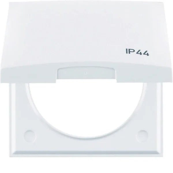 Peitelevy Hager Integro Flow 1f IP44 w. lid white