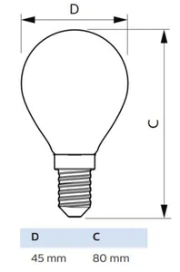 Pienkupulamppu Philips MASTER LED - PIENKUPULAMPPU MASTER LED E14 922/927 470LM 40=3W P45 CL