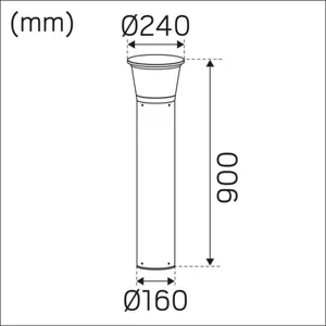 Pollarivalaisin Hide-a-lite Pave Pillar - POLLARIVALAISIN PAVE PILLAR IP65 1250LM 12W 830/840 ANT