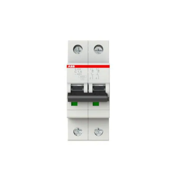 Johdonsuojakatkaisija ABB S200 C-käyrä 2-nap S202-C1.6 C1.6A