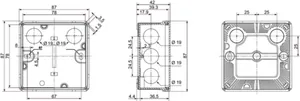 Kalvojakorasiat Schneider Electric KR14 - KALVOJAKORASIA SCHNEIDER KR14 87x87x42 VAL HF IP65