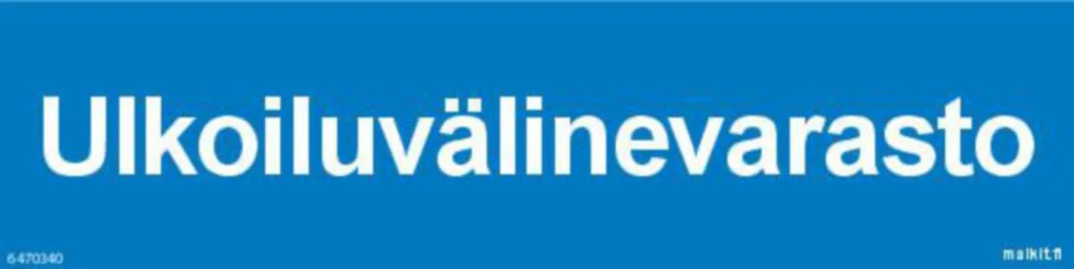 Merkintätarra Malkit Kiinteistö ULKOVÄLINEVARASTO 200X50