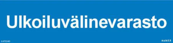 Merkintätarra Malkit Kiinteistö ULKOVÄLINEVARASTO 200X50