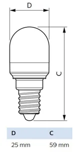 Pienkupulamppu Philips CorePro T25 - PIENKUPULAMPPU COREPRO E14 827 150LM 15W=1.5W T25 FR