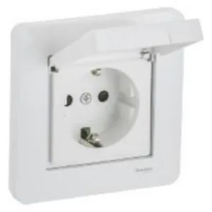 Pistorasia Schneider Electric Exxact 1-osainen kannella IP44 - PISTORASIA EXXACT 1S/16A/IP44 0X UPJ KANSI VAL