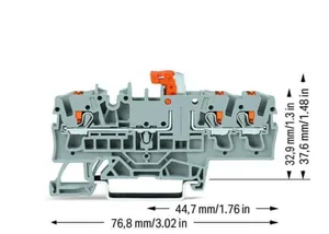 Erotusliitin Wago Topjob S 2202-sarja - EROTUSLIITIN TOPJOB S 3-NAP, 0,25-2,5(4)MM² HAR