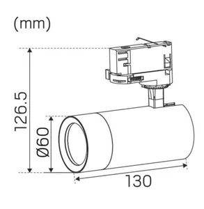 Kohdevalaisin Hide-a-lite Optic Track - KOHDEVALAISIN OPTIC TRACK IP20 770LM 9,3W 27/3K BL DIM