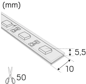 Valoprofiili/-nauha Hide-a-lite LEDstrip R - LED-NAUHA HIDE A LITE 4.8W/M IP67 12V 3K RA90 LPM