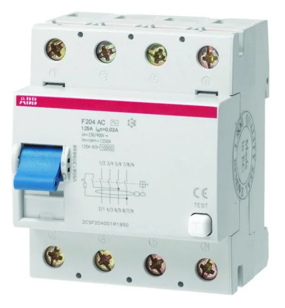 Vikavirtasuojakytkin ABB 30mA F204A-125/0.03 4-NAP 125A/30mA