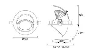 Alasvalo Sylvania Signo - ALASVALO SIGNO 152MM 35W 3800LM 940 DALI