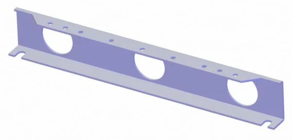 DIN-kiskokannatin Ensto PRE4.32 400mm SIVULLE H=325mm