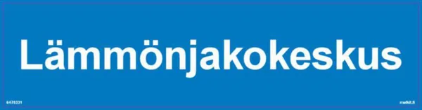 Merkintätarra Malkit Kiinteistö LÄMMÖNJAKOKESKUS 400X100