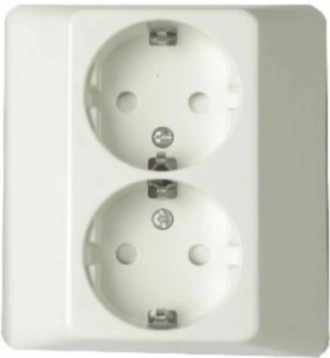 Pistorasia Schneider Electric Exxact 2-osainen kokopeitelevyllä 2S/16A/IP21/ UPJ 1X VAL – valkoinen