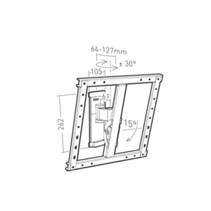 Seinäteline Erard WAM - SEINÄTELINE WAM SÄÄDETTÄVÄ 40-80" 127MM VARSI