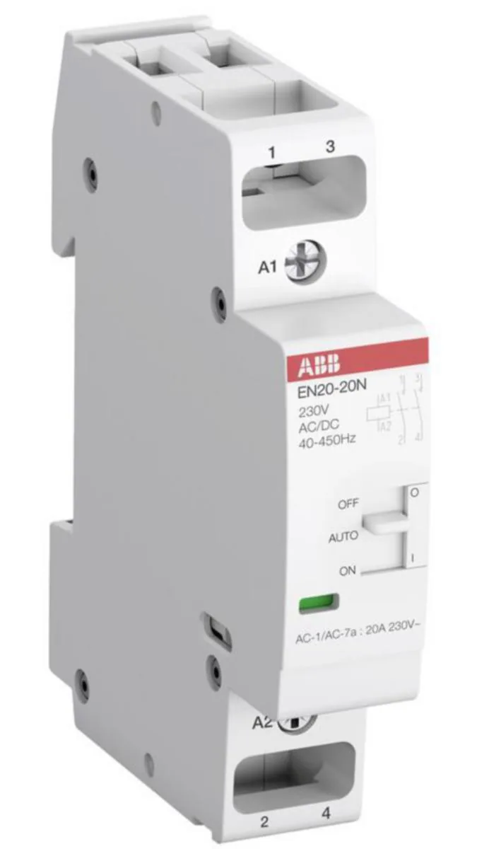 ESB Moduulikontaktorit käyttökytkimellä ABB - MODUULIKONTAKTORI ABB 2S, 20A, OFF-AUTO-ON, 24VAC/DC