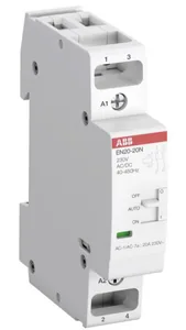 ESB Moduulikontaktorit käyttökytkimellä ABB - MODUULIKONTAKTORI ABB 2S, 20A, OFF-AUTO-ON, 24VAC/DC