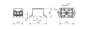 Haaroitusliitin Ouneva OTL - HAAROITUSLIITIN OUNEVA 3X1,5-50MM² AL/CU PUNAINEN