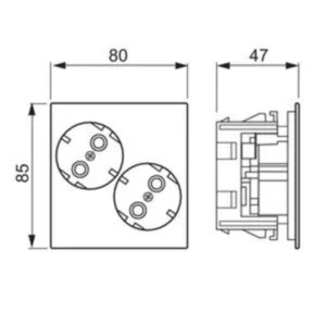 Kanavapistorasia ABB ProDuct 2-osainen - KANAVAPISTORASIA PRODUCT 2S/16A/IP20 UPJ VAL