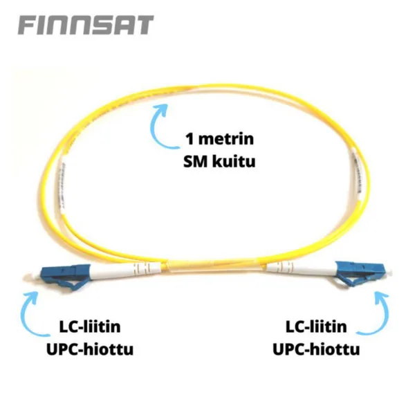 Kytkentäkaapeli-kuitu Finnsat SM LC UPC/LC UPC SIMPLEX 1M