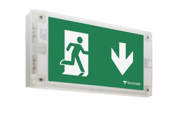 Opastevalaisin Teknoware Solid Exit oikealle/vasemmalle/alas Y3051WKE140 230V 30M O/V/A
