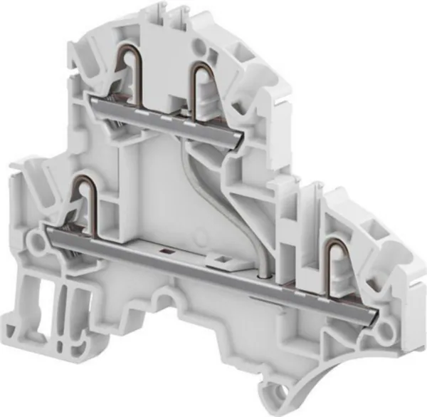 Riviliitin kaksikerros TE / ABB Entrelec -liittimet HARMAA, LEV:5,2MM, JOHTO:2,5MM