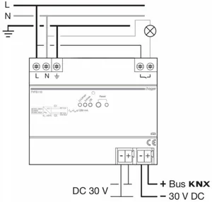 Teholähde KNX Hager Tebis - TEHOLÄHDE KNX ETS TYFS110 2K 1280MA 30VDC DIN