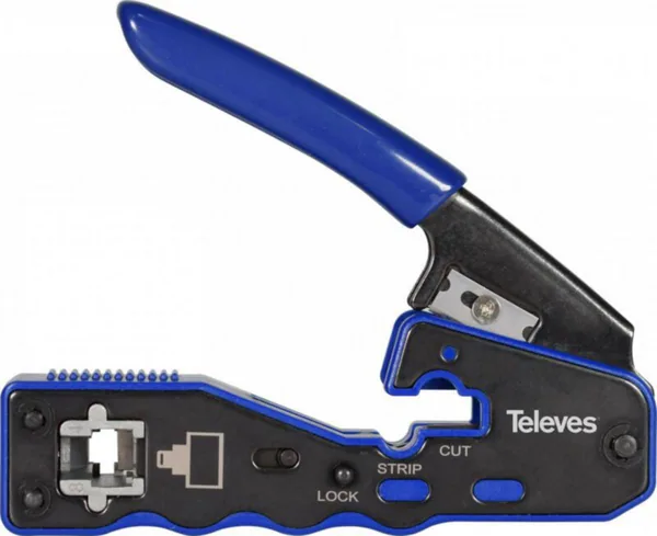Työkalu Televes Datacom PURISTUS JA KATKAISU RJ45-UROS