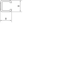 Asennuskanava Hager Mini-Snap - ASENNUSKANAVA MINI-SNAP M1673 PVC 8X8X2000 TAR LVA