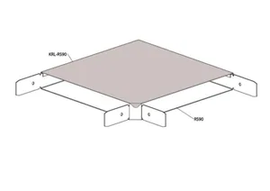 Kaapelitien kansi Meka KRL-RS kulmakappale - KAAPELITIEN KANSI LEVYHYL MEKA KRL-RS90-300 PG